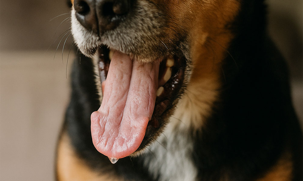 cão salivando em excesso 